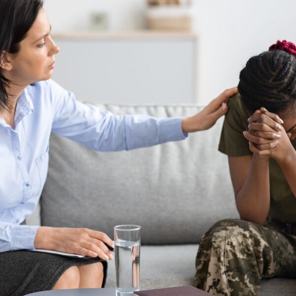 An Alabama military veteran consulting with a state-registered certifying physician to qualify for medical cannabis for PTSD.