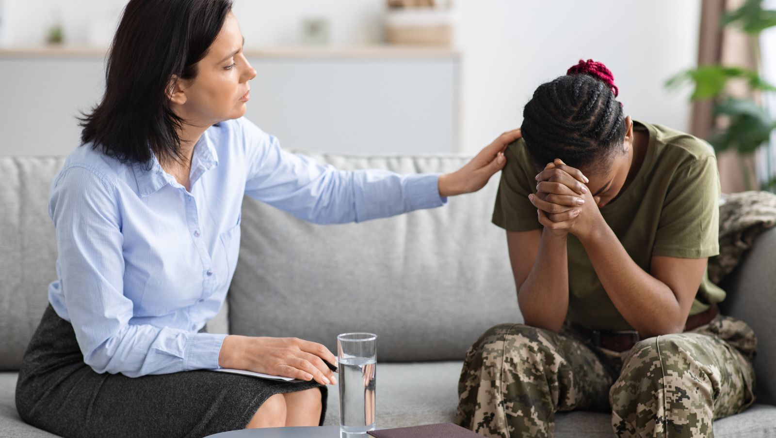 An Alabama military veteran consulting with a state-registered certifying physician to qualify for medical cannabis for PTSD.