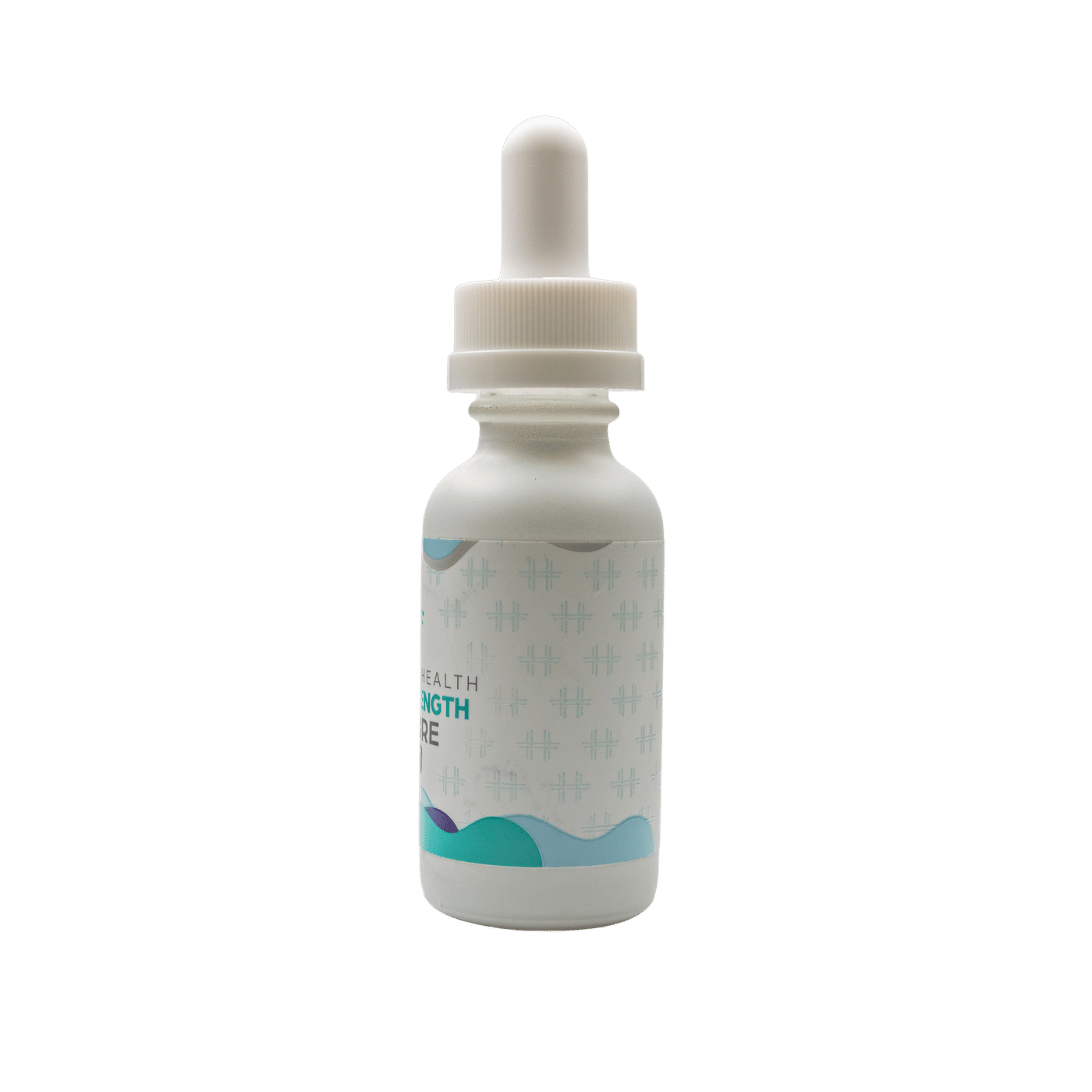 Right side angled photo of Extra Strength Grape Tincture bottle.
